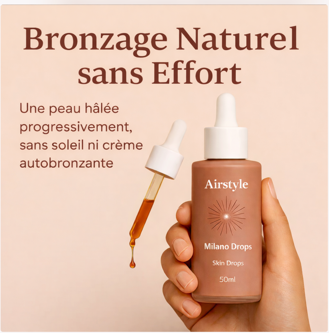 Bronzage naturel sans crème – Gouttes autobronzantes | AirStyle® skin