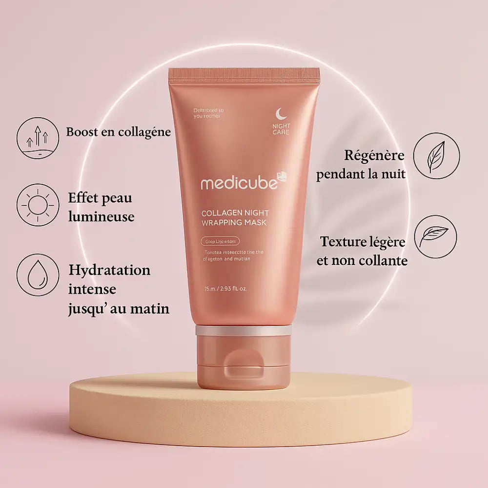 Masque de nuit au collagène – Hydratation visage – 75 ml